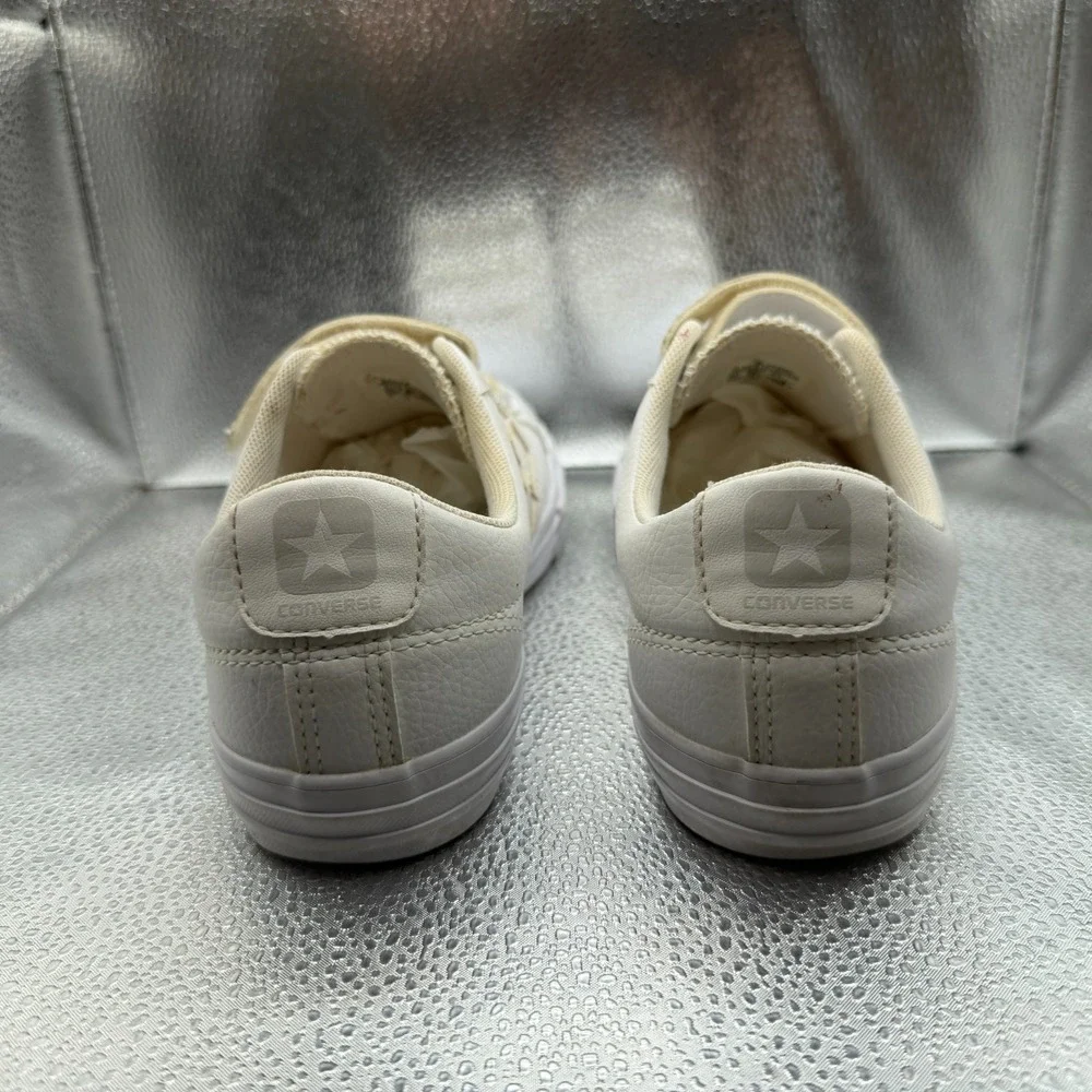 Size 4.5 Converse Star Player 3V Ox White Junior‎ Trainers Shoes 651830C